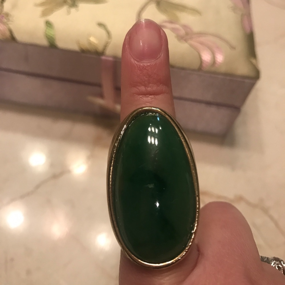 Green and gold ring